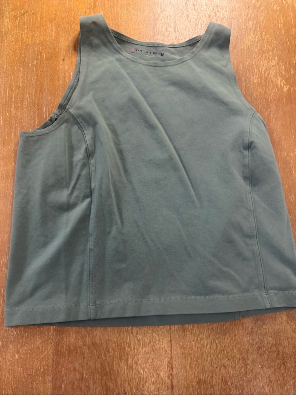 American Giant Women's Sage Green Muscle Tank